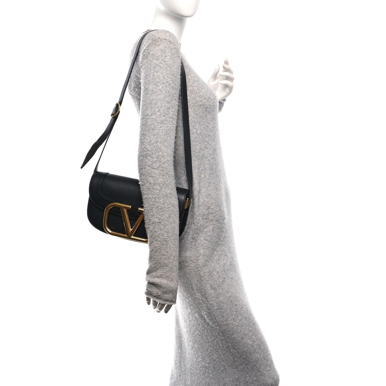 Valentino Garavani Smooth Calfskin Supervee Shoulder Bag Black 2 of 13