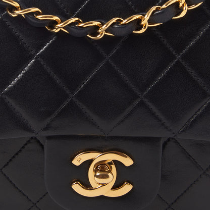 Chanel Lambskin Quilted Medium Double Flap Black 10 of 10