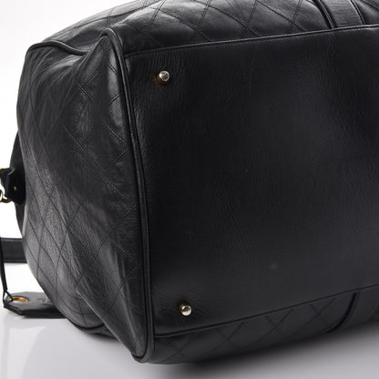 Chanel Calfskin Stitched Duffel Bag Black 15 of 16