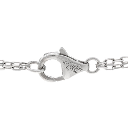 Cartier 18K White Gold 2 Diamond LOVE Necklace 4 of 5