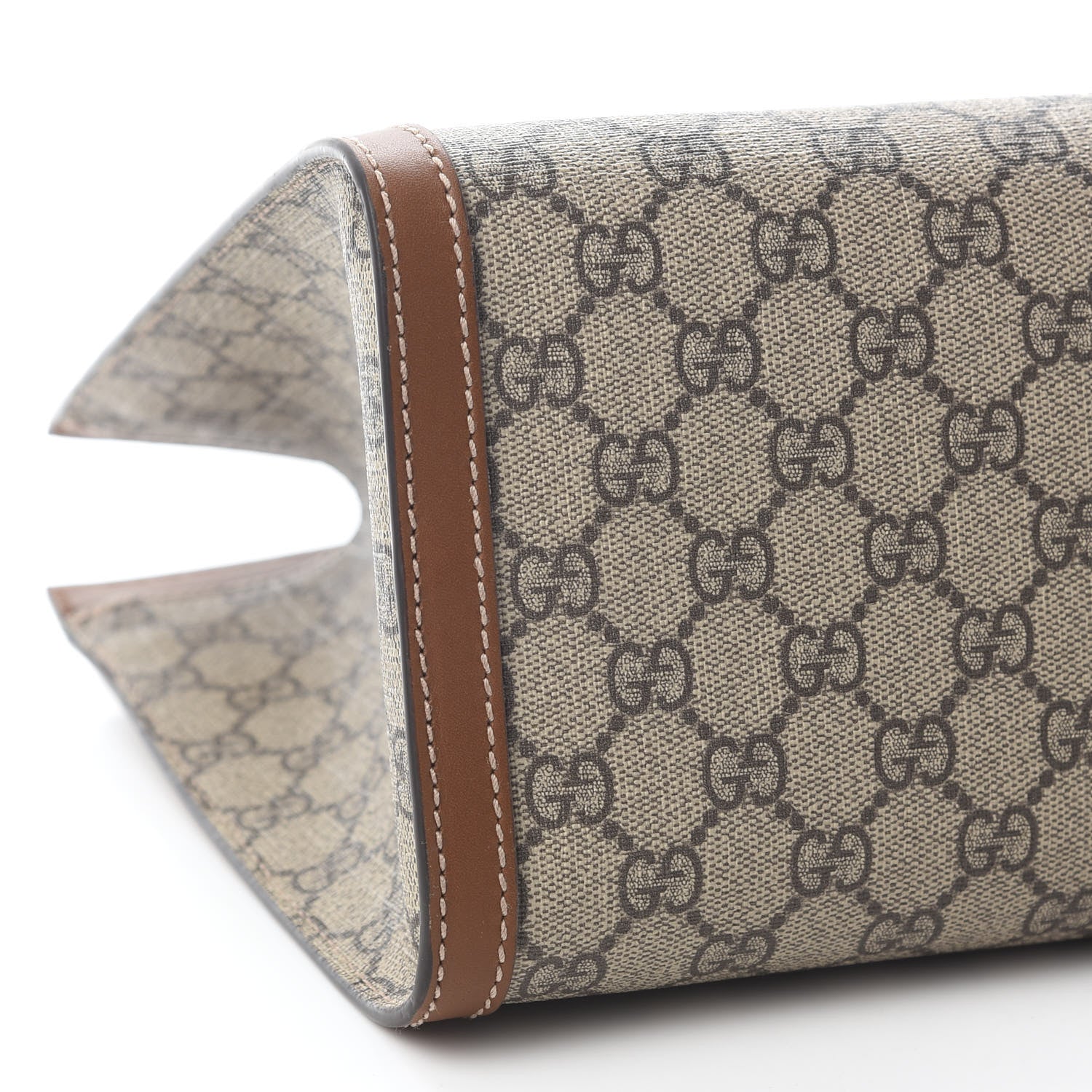 Gucci GG Supreme Monogram Medium Padlock Tote Beige Cuir 8 of 9