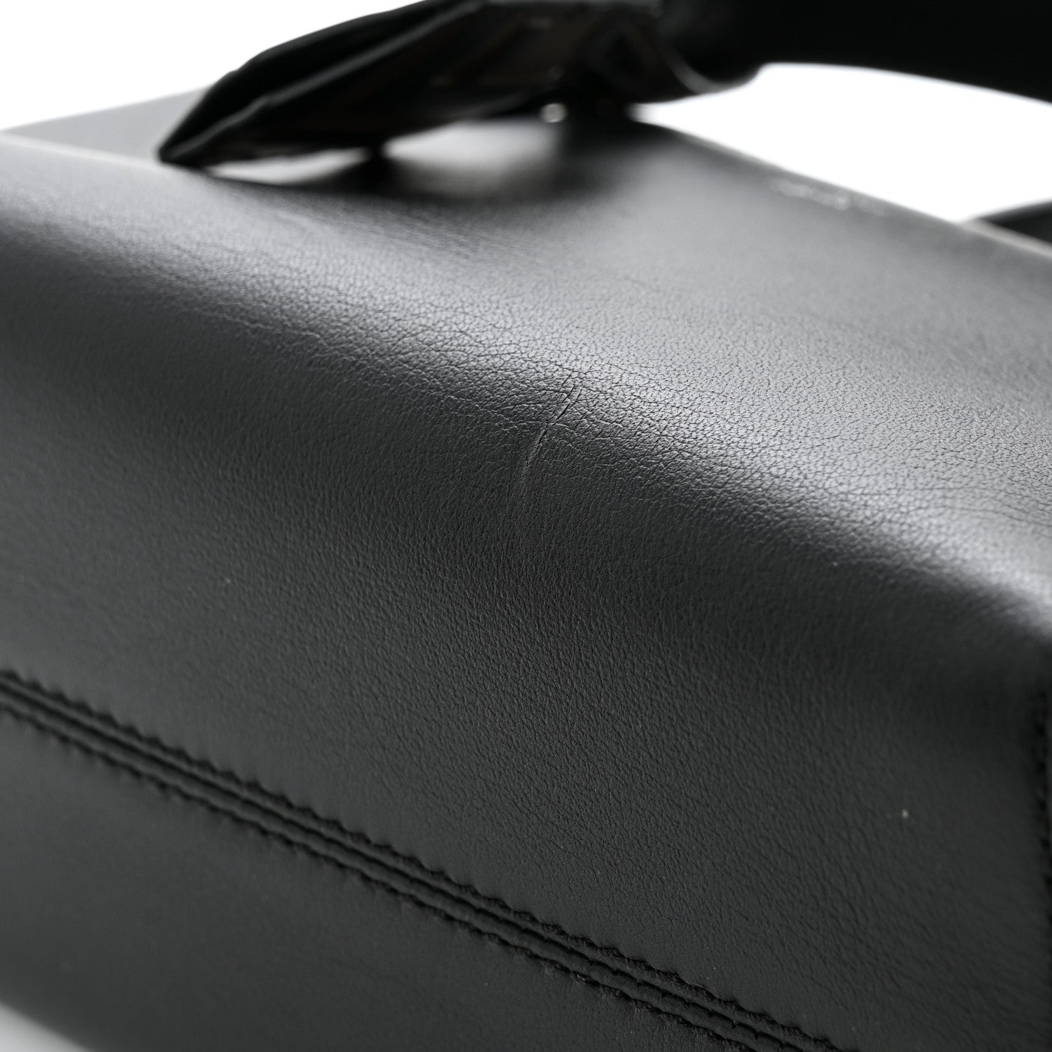 Fendi Vitello Dolce Bi-Color FF 1974 Embossed Mini By The Way Boston Bag Black Maya 11 of 11