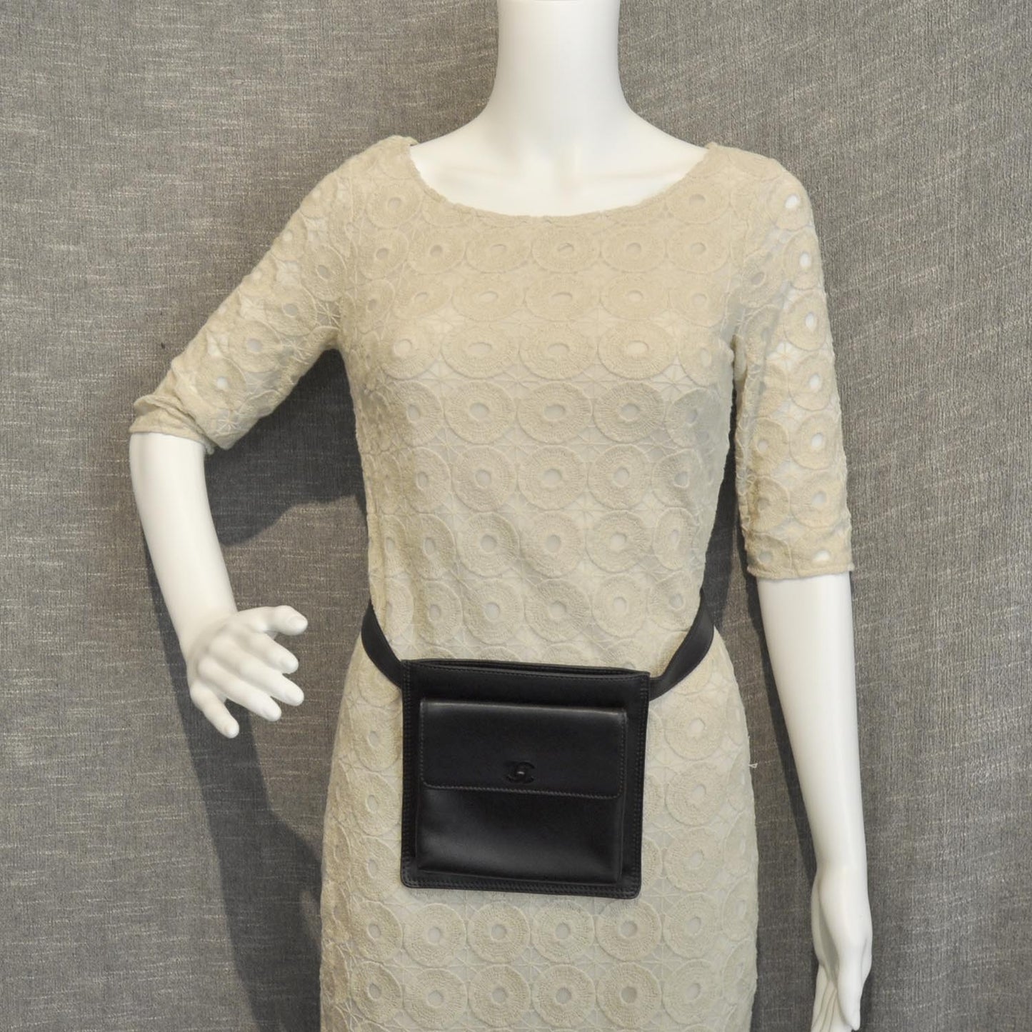 Lambskin Flap Belt Bag 80 32 Black