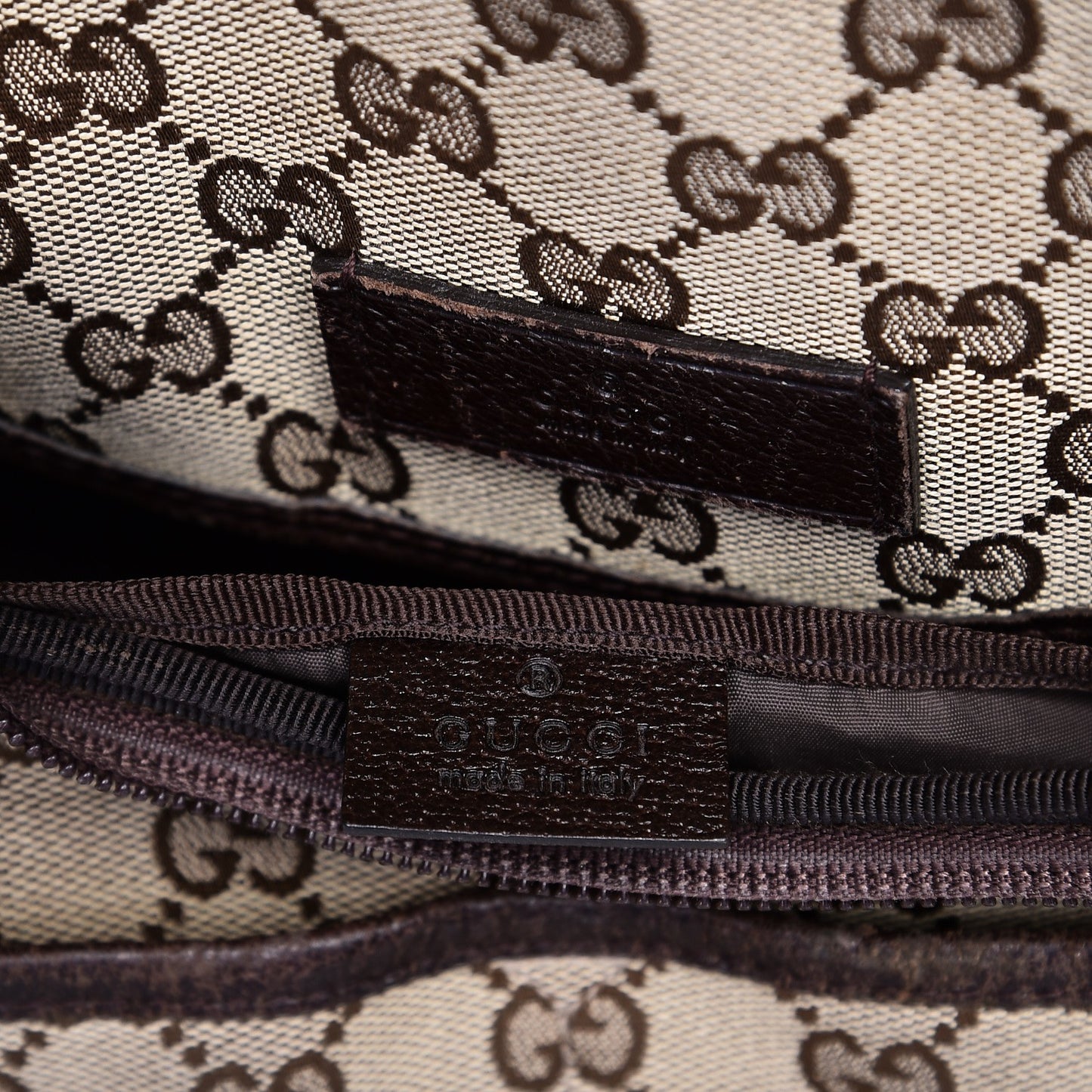 Monogram Natural Pigskin Large Diaper Bag Beige Ebony Cocoa Dark Chocolate