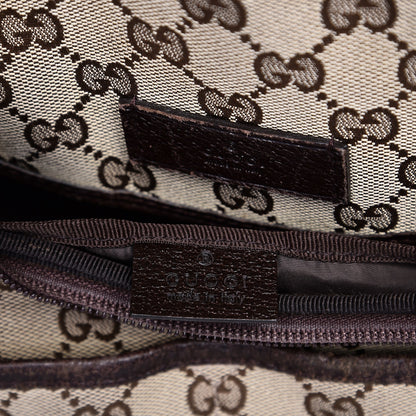 Gucci Monogram Natural Pigskin Large Diaper Bag Beige Ebony Cocoa Dark Chocolate 7 of 18