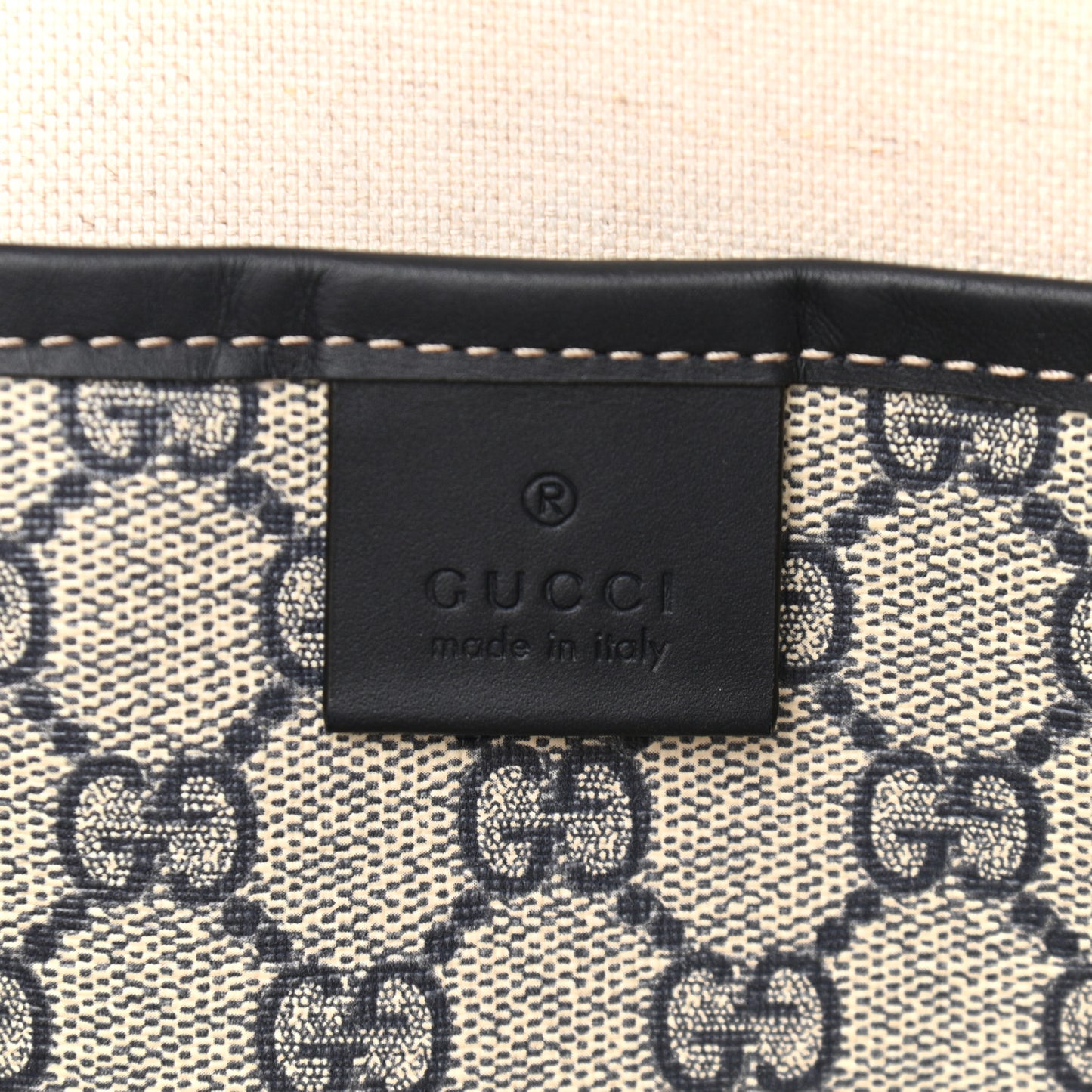 GG Plus Monogram Medium Signature Web Loop Tote Navy