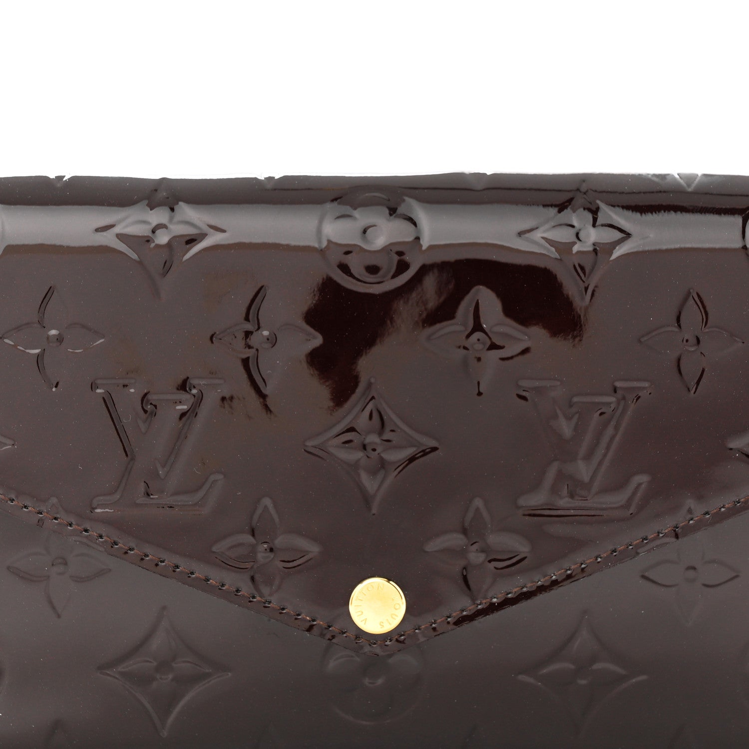 Louis Vuitton Vernis Pochette Felicie Chain Wallet Amarante 7 of 12