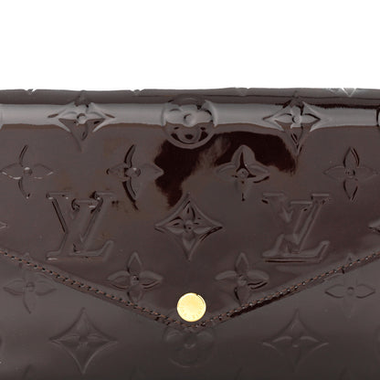 Louis Vuitton Vernis Pochette Felicie Chain Wallet Amarante 7 of 12