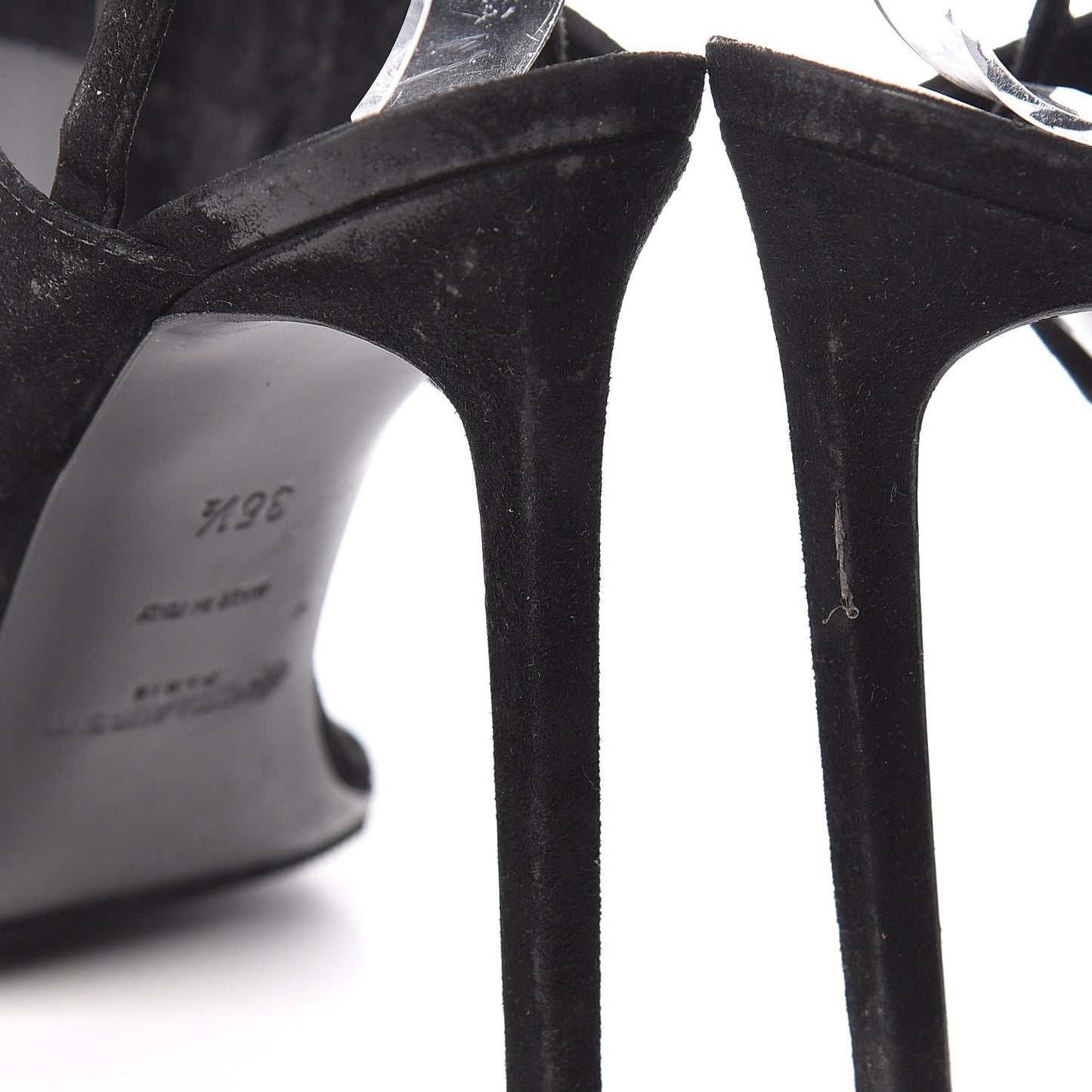 Suede Janis Sandals 35.5 Black