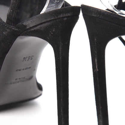 Saint Laurent Suede Janis Sandals 35.5 Black 15 of 15