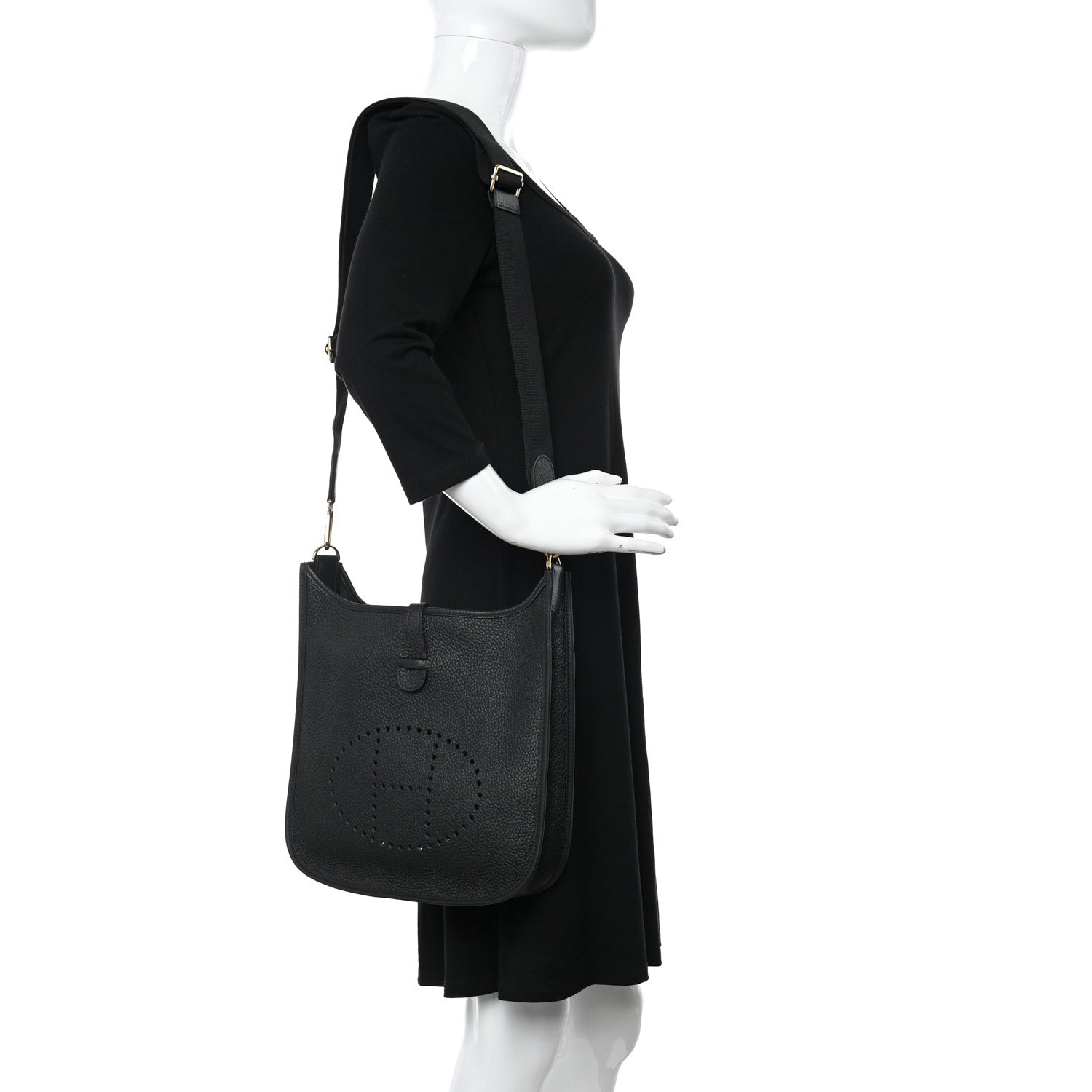 Hermes Taurillon Clemence Evelyne III PM Black 2 of 13