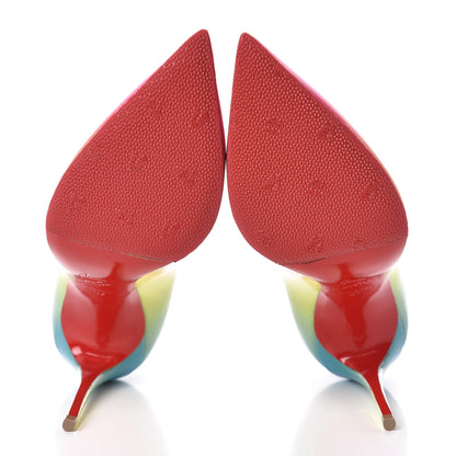Christian Louboutin Patent Sunrise Pigalle Follies 100 Pumps 37 Multicolor 5 of 7