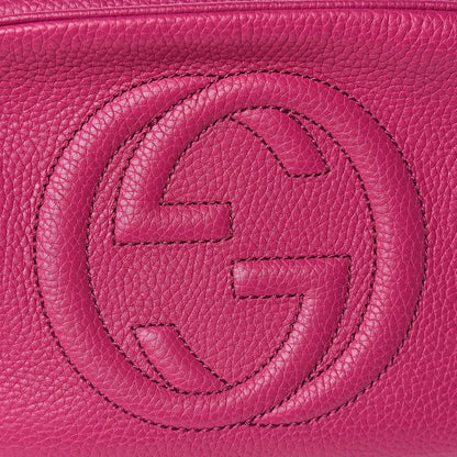 Gucci Pebbled Calfskin Small Soho Disco Bag Bright Bougainvillea 10 of 12