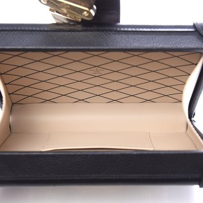 Louis Vuitton Monogram Calfskin Petite Malle Black White 5 of 8