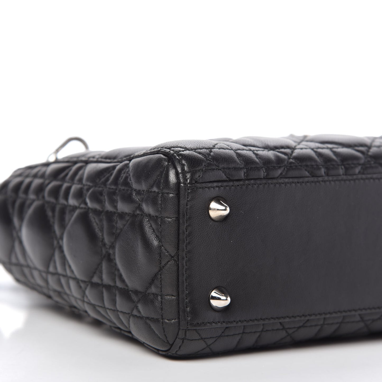 Lambskin Cannage Small Lucky Badges My Lady Dior Black
