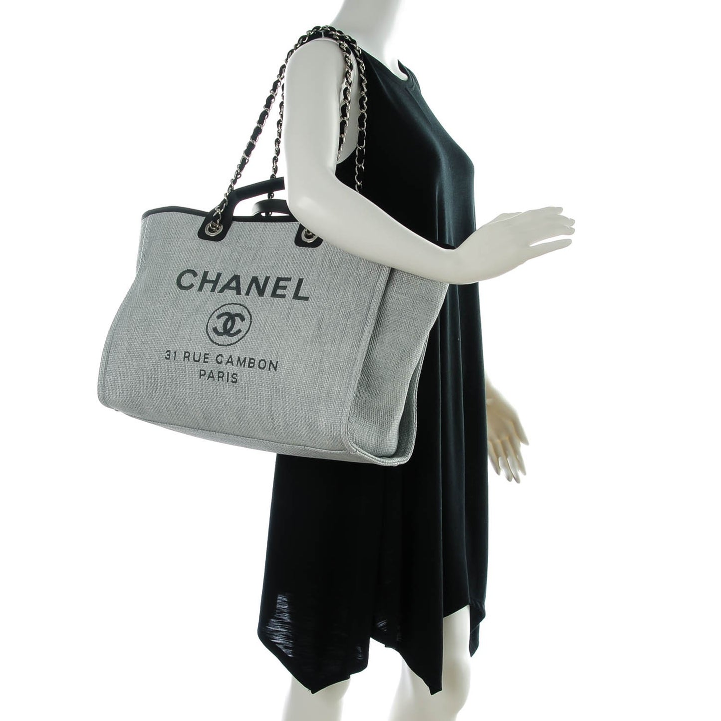 Canvas Deauville Large Tote Grey