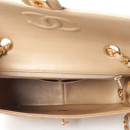 Chanel Lambskin Quilted Small Single Flap Beige 6 of 9