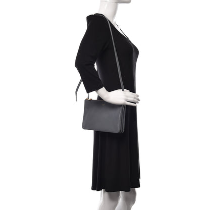 Celine Lambskin Small Trio Crossbody Bag Storm 2 of 11