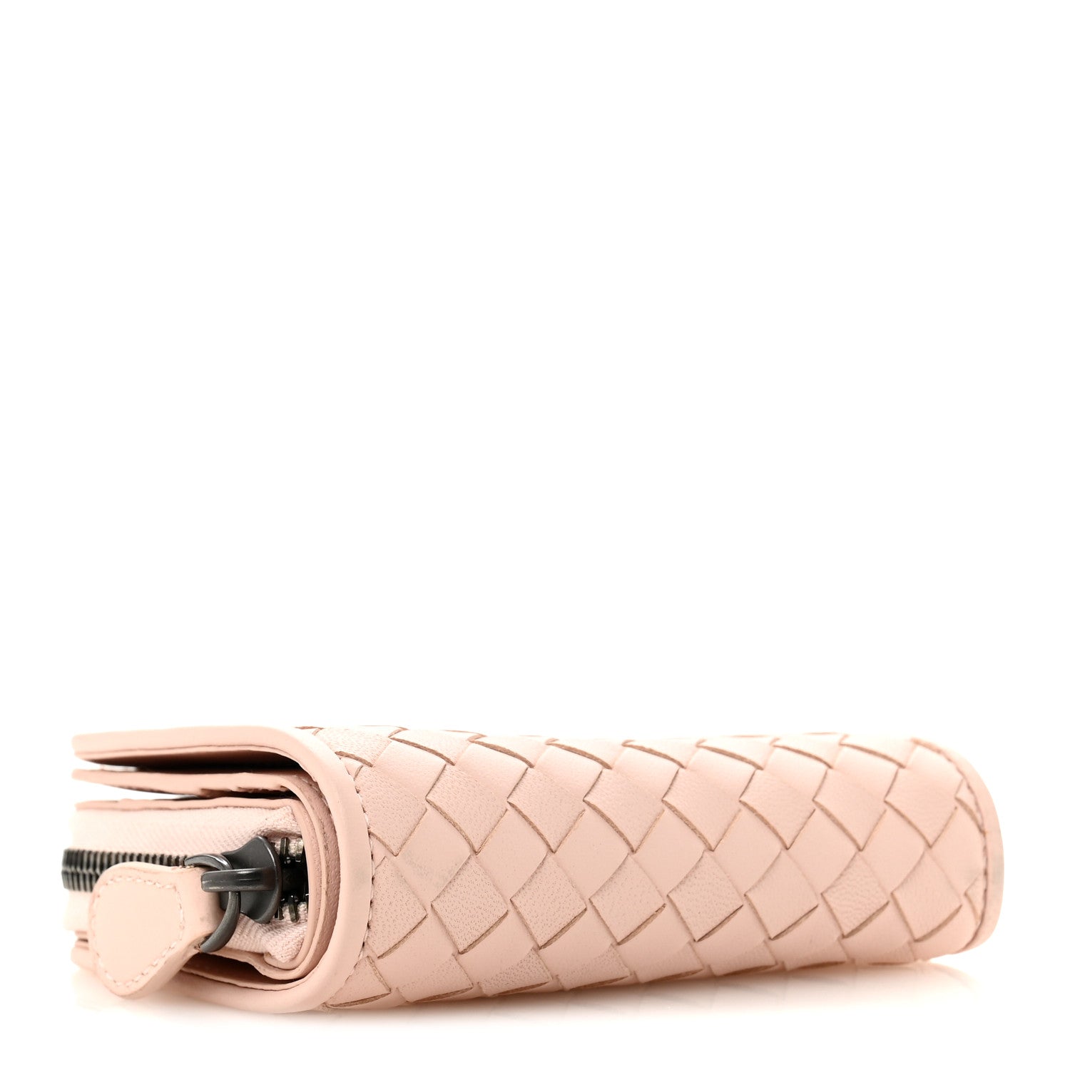 Bottega Veneta Nappa Intrecciato Small Bi-Fold Zip Wallet Pink 4 of 12