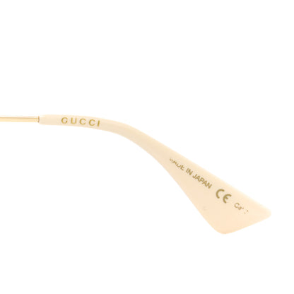Gucci Metal Rectangular Guccify Frame Sunglasses GG0414S Gold 5 of 8