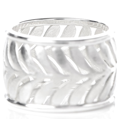 Tiffany Sterling Silver Villa Paloma Palm Band Ring 50 5.25 4 of 4