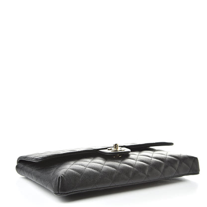 Chanel Caviar Quilted Flap Clutch Black 4 of 7