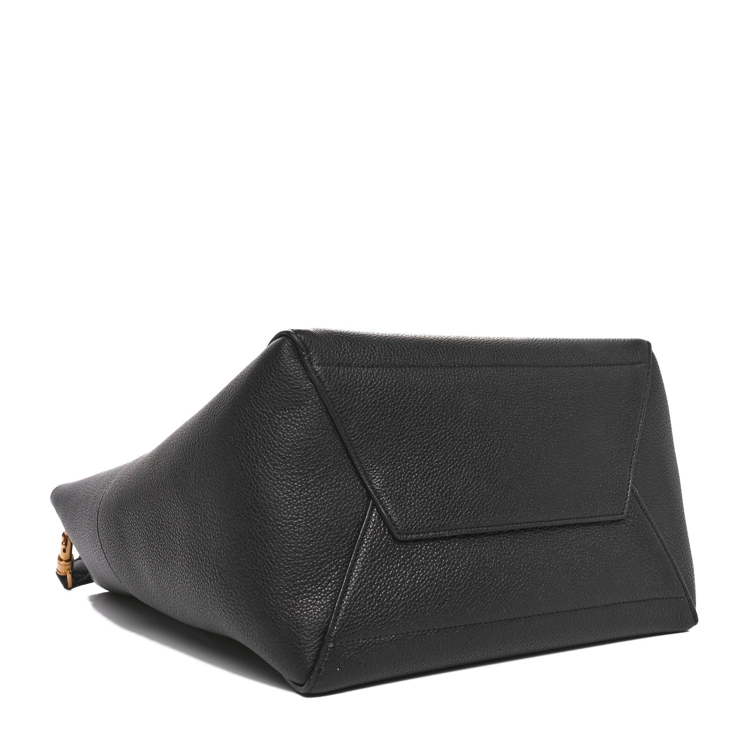 Celine Soft Grained Calfskin Sangle Bucket Bag Black 4 of 9