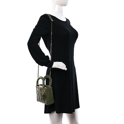 Christian Dior Patent Cannage Mini Lady Dior Dusty Jade 2 of 8