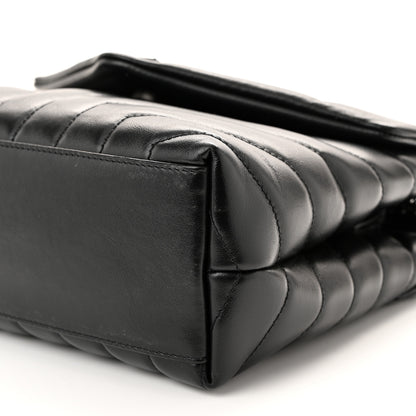 Saint Laurent Calfskin Y Quilted Monogram Monochrome Small Loulou Chain Satchel Black 11 of 11