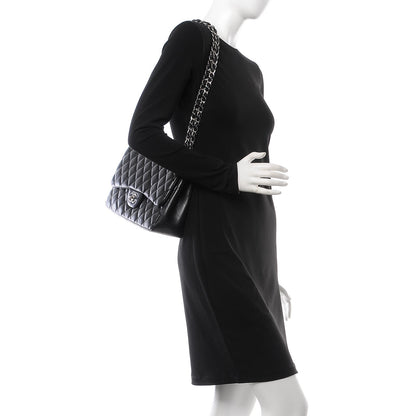 Chanel Lambskin Quilted Jumbo Double Flap Black 2 of 7
