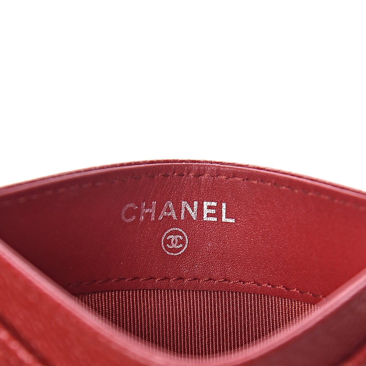 Chanel Caviar Quilted Card Holder Red 6 of 7