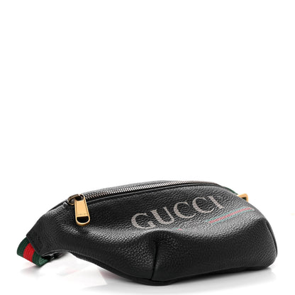 Gucci Grained Calfskin Small Logo Belt Bag Black 3 of 9