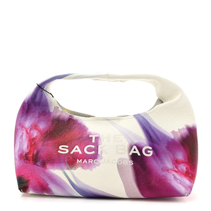 Marc Jacobs Crinkled Calfskin Future Floral Mini The Sack Bag White Multicolor 1 of 12