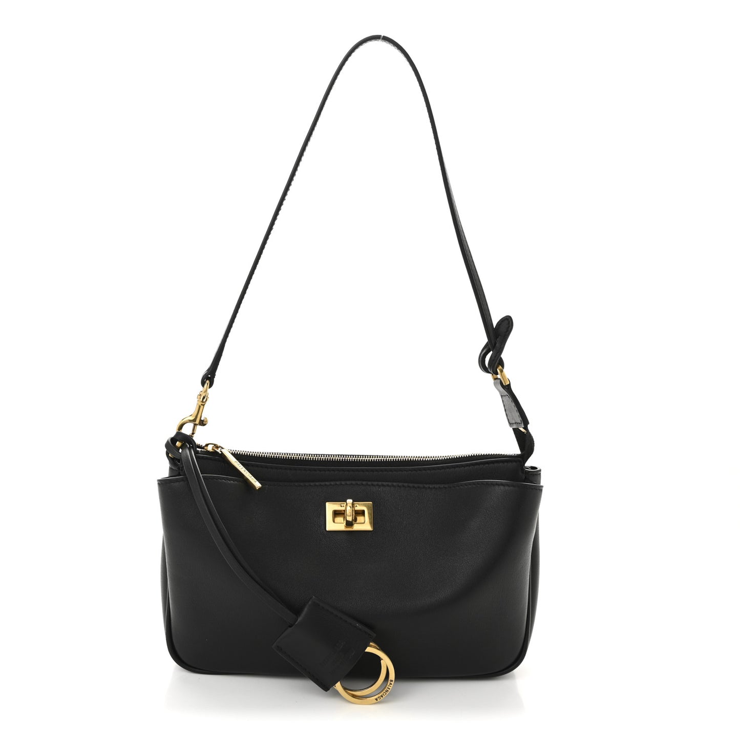 Natural Smooth Calfskin Rodeo Sling Pochette Black