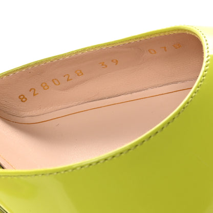Gucci Regent Calfskin Lucite Wedge 110 Mules 39 Firefly 8 of 9