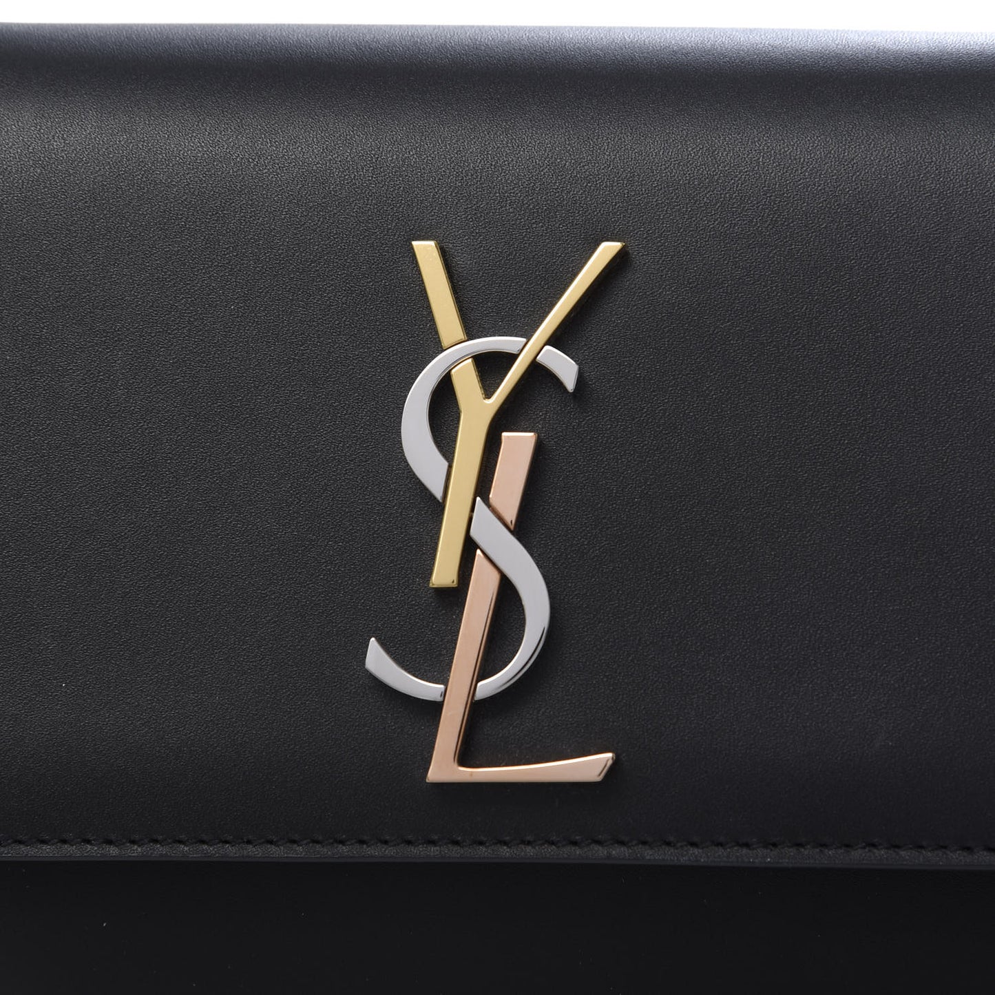 Calfskin Small Monogram Kate Satchel Black