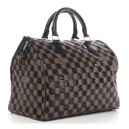 Louis Vuitton Damier Paillettes Speedy 30 Black 3 of 10