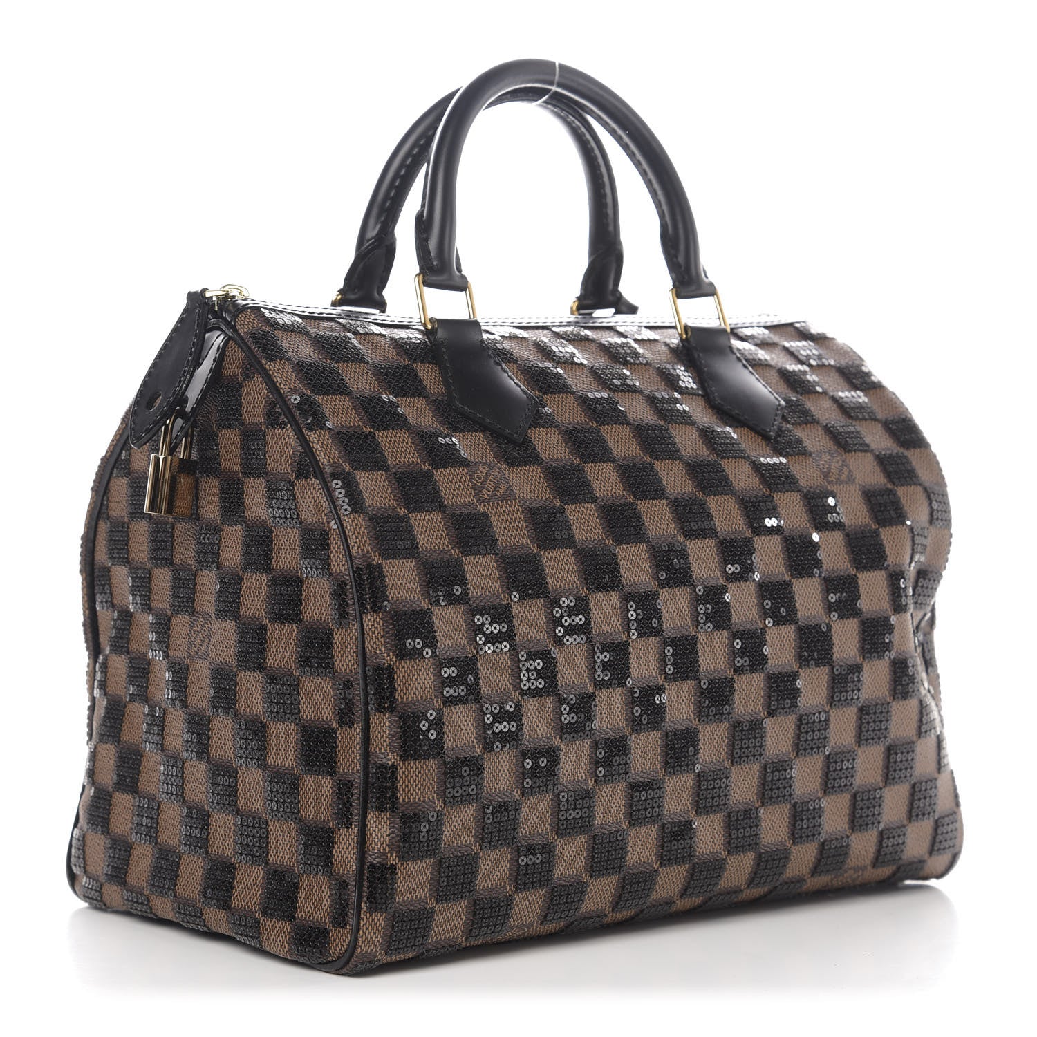 Louis Vuitton Damier Paillettes Speedy 30 Black 3 of 10
