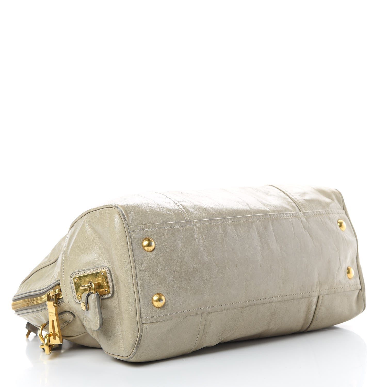 Prada Vitello Shine Shopping Satchel Cammeo 4 of 17