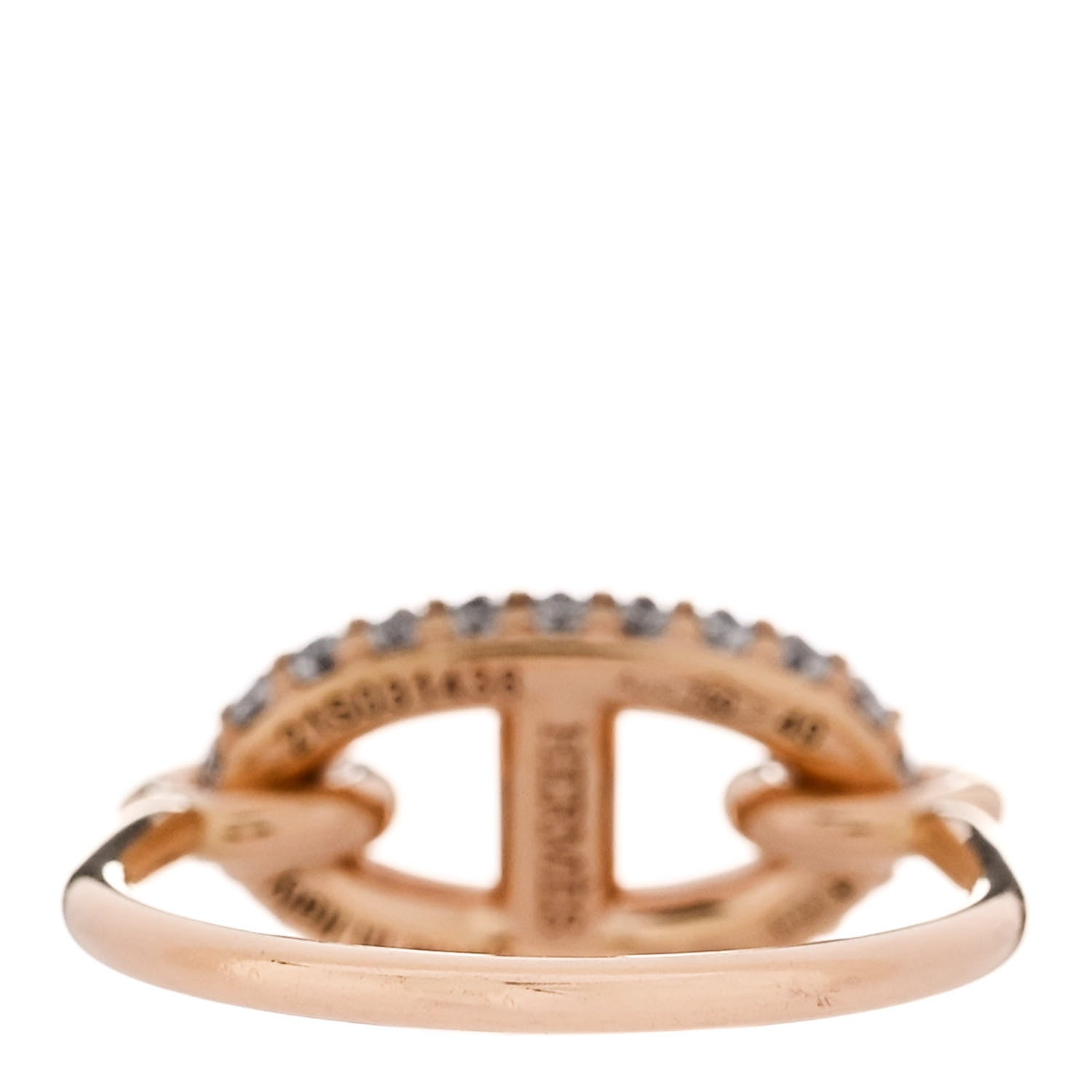 Hermes 18K Rose Gold Diamond Farandole Ring 49 4.75 4 of 6