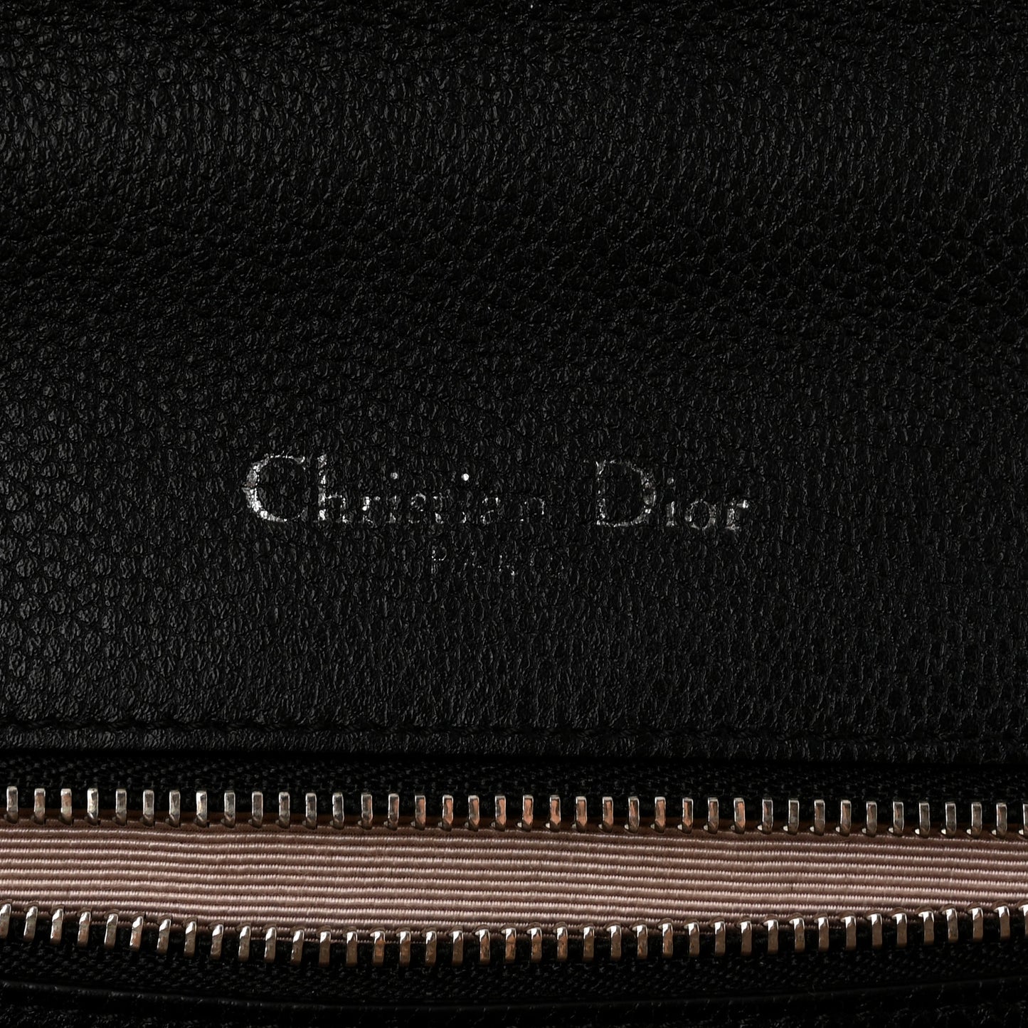 Grained Calfskin Medium Diorama Flap Bag Black