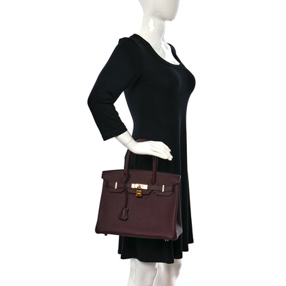 Hermes Togo BIRKIN 30 Bordeaux 2 of 10
