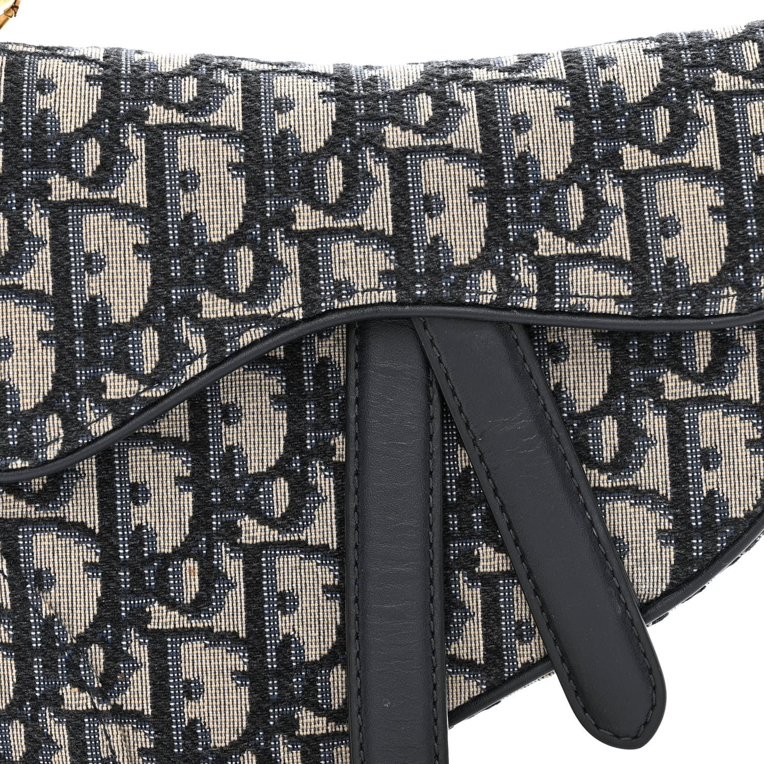 Christian Dior Oblique Mini Saddle Bag Blue 8 of 11