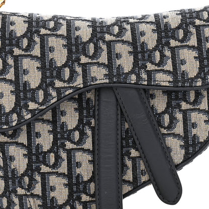 Christian Dior Oblique Mini Saddle Bag Blue 8 of 11