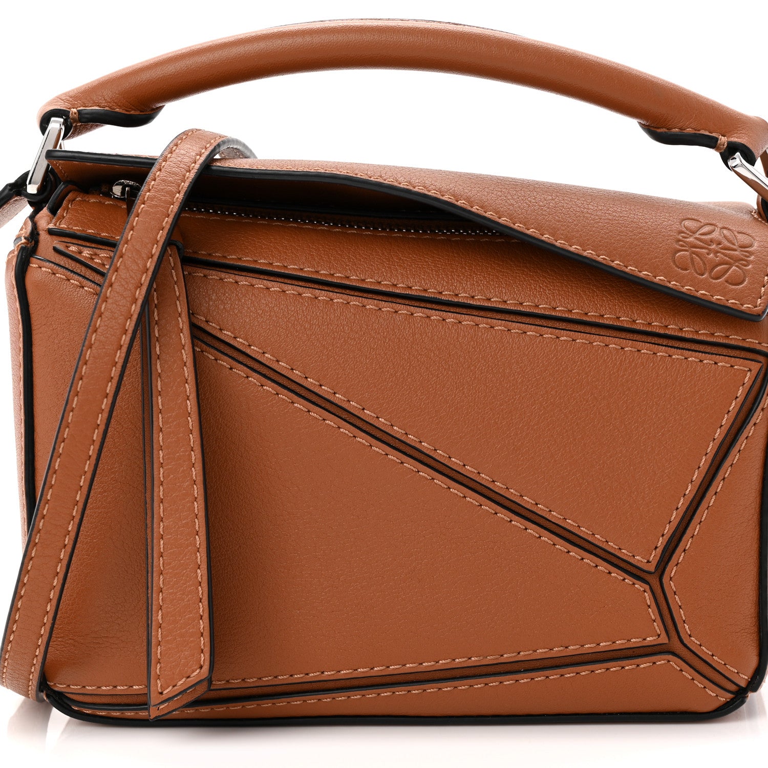 Loewe Calfskin Mini Puzzle Bag Tan 8 of 12
