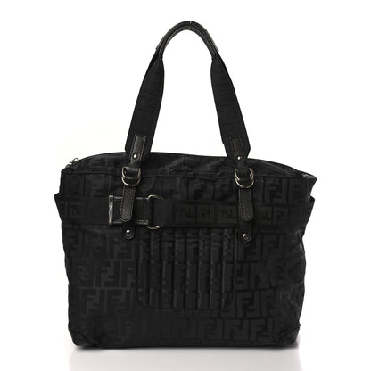 Fendi Zucca Cinghiale Zip Code Shopping Tote Black 1 of 9