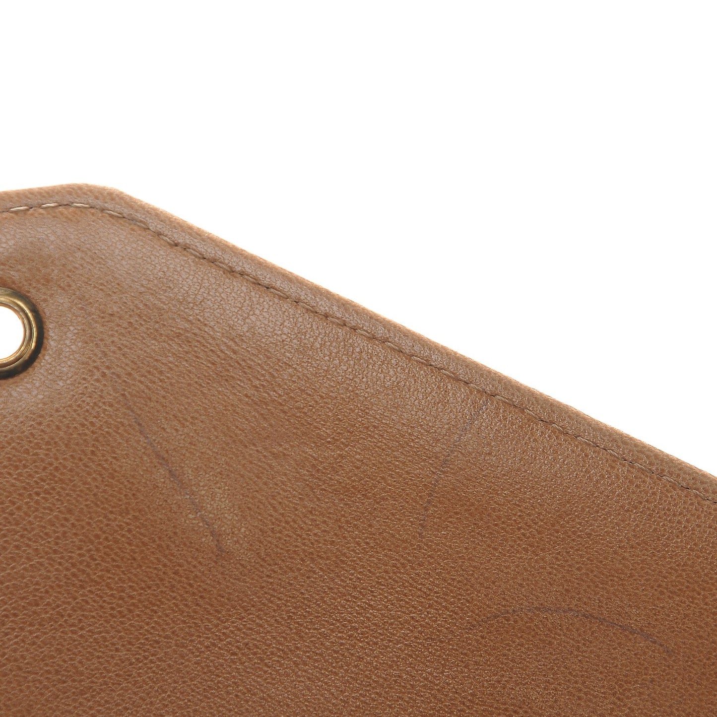 Lambskin Chevron Mini Coco Envelope Flap Beige