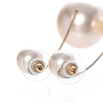 Chanel Pearl CC Drop Earrings Gold 5 of 6