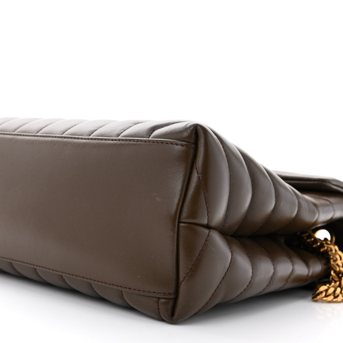 Calfskin Y Quilted Monogram Medium Loulou Chain Satchel Faggio