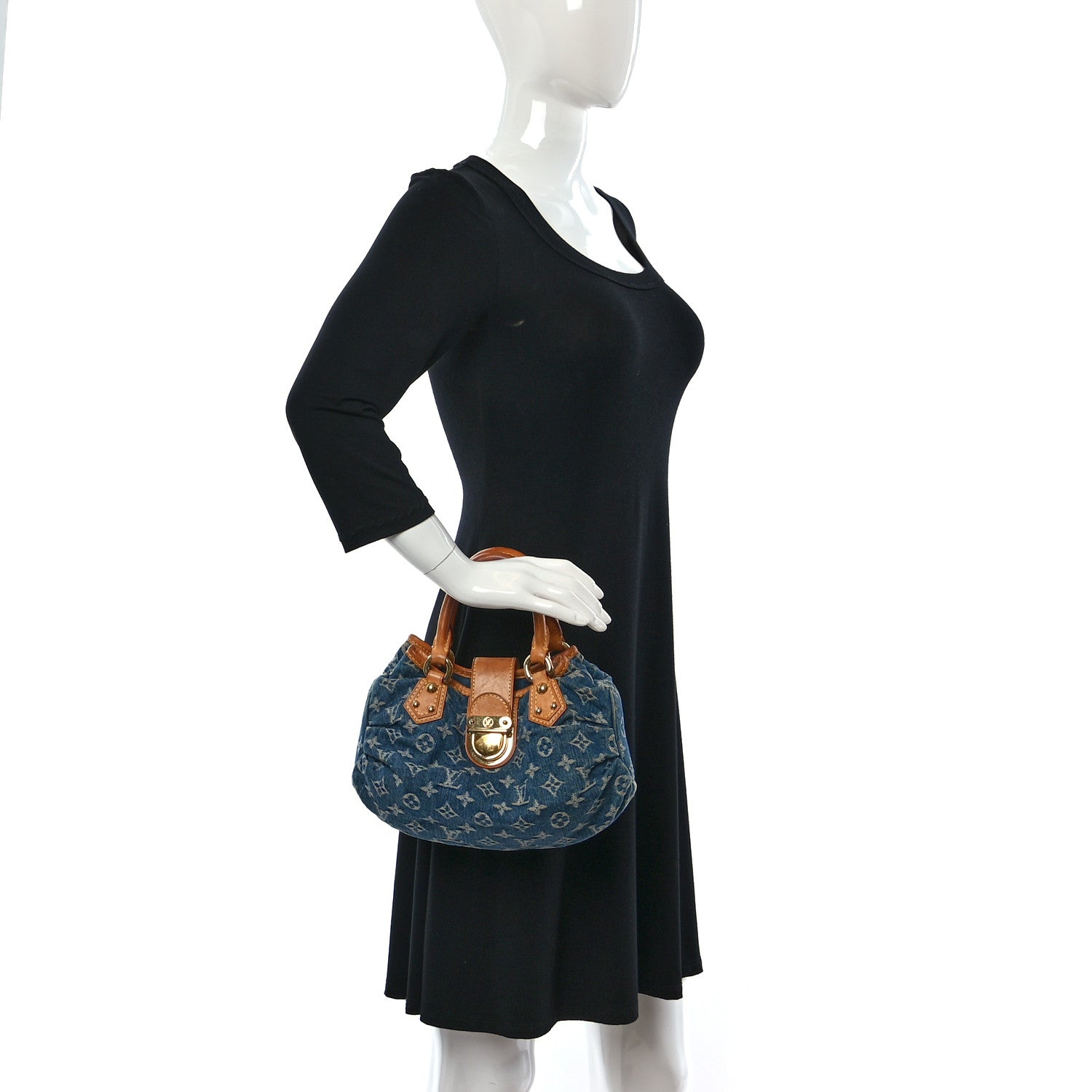 Louis Vuitton Monogram Denim Pleaty Blue 2 of 12